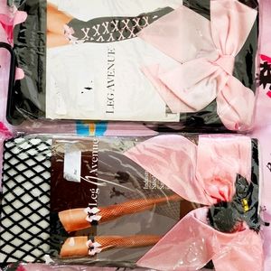 Leg avenue lot of 2! Cute goth! Pink bow with bat!